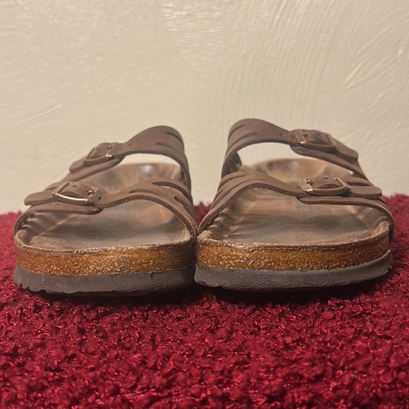 Birkenstock Granada Brown Oiled Leather 2 strap Sandals size 11 - Picture 3 of 17